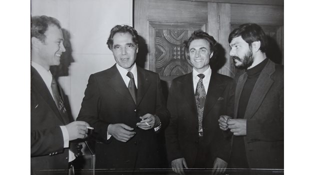 Борислав Геронтиев (вляво) с Георги Джагаров, Харалампи Харалампиев и Божидар Кунчев