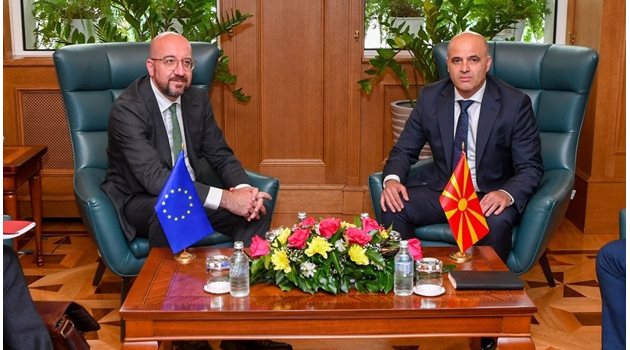 Шарл Мишел в Скопие: Европредложението включва всички забележки на Северна Македония