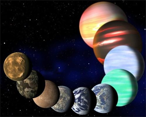 Илюстрация на различните видове планети, открити от "Кеплер".
Снимка: Би Би Си
