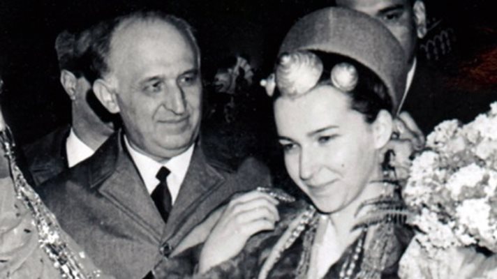 Людмила Живкова и баща й Тодор
