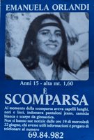 Плакат с изчезналата Емануела Орланди през 1983 г. Снимка: Уикипедия