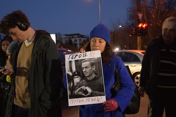 Бдение в памет на Алексей Навални СНИМКА: Йордан Симеонов