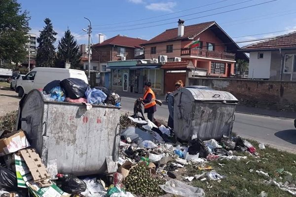 Така изглеждат понякога препълнените контейнери за отпадъци