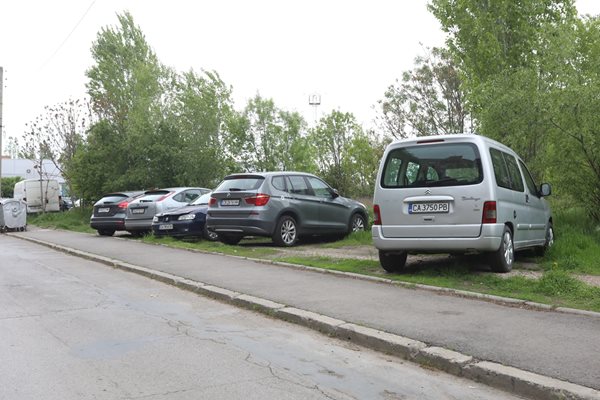 Шофьори са паркирали колите си в зелени площи в столицата.