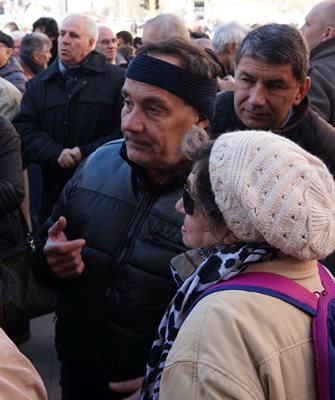Георги Димитров-внук по време на протестите срещу правителството на 7 март