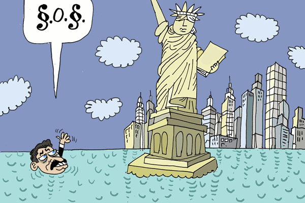 Цветан Василев открива Америка - виж оживялата карикатура на Ивайло Нинов