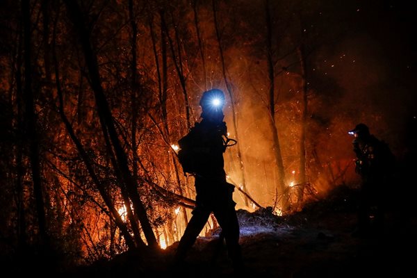 Близа 100 пожарникари се борят с пожарите в Гърция