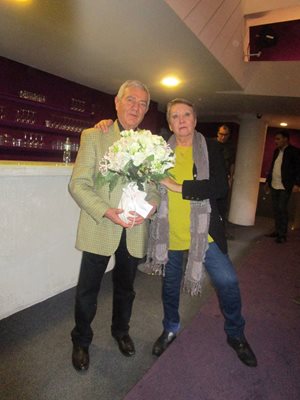 Заедно със съпругата си - актрисата Доротея Тончева