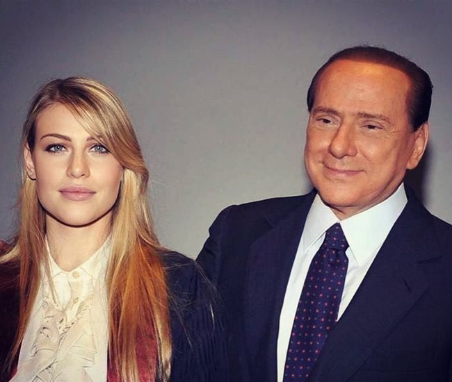 Барбара Берлускони с баща си.