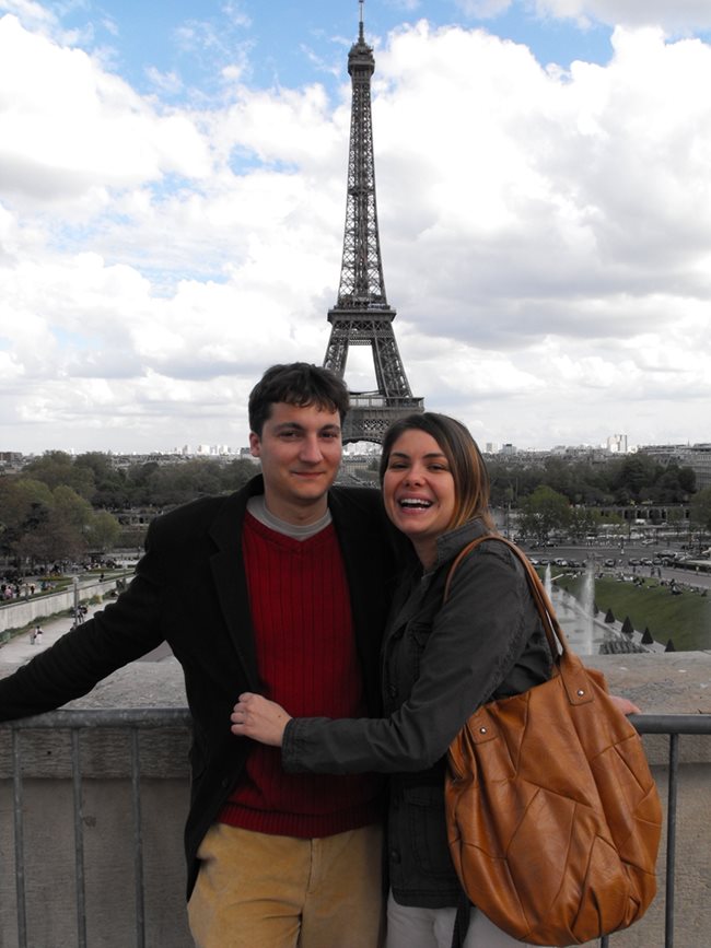 Зарков в Париж със съпругата си Ирина, с която са заедно от гимназията.