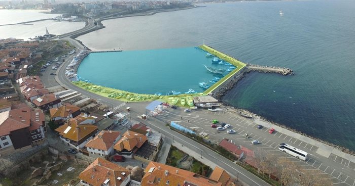 Един от многото проекти за изграждане на нова буна в пристанищния комплекс на Варна