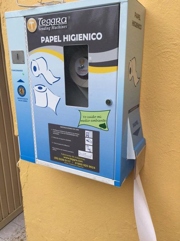 Може да си купите тоалетна хартия от автомат в Мексико.