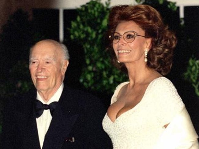 Карло Понти и София Лорен през 1995 г.