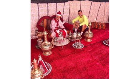 Григор Димитров пие чай в Мароко