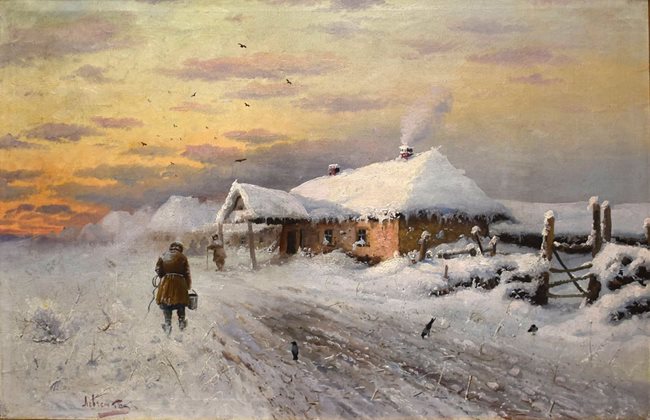 Зимен пейзаж от Петров Левченко

