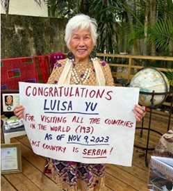 79-годишна филипинка посети всички страни в света