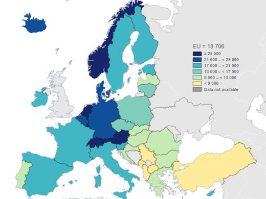 Евростат: България е била с най-нисък разполагаем доход в ЕС през 2022 година