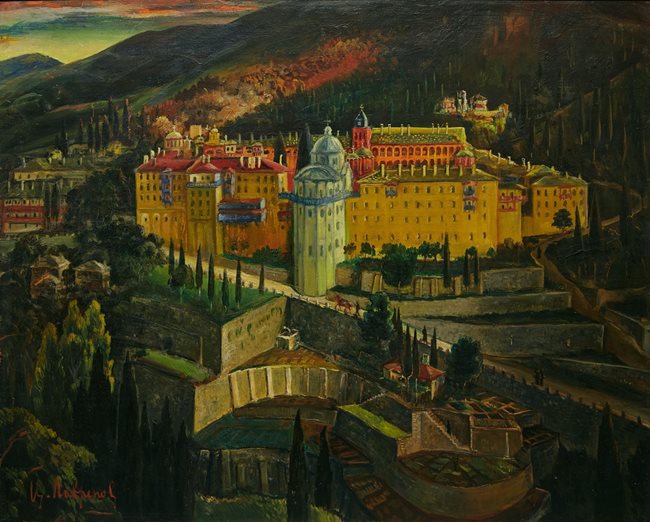 Цанко Лавренов - "Зографският манастир в Света гора", 1936 г.