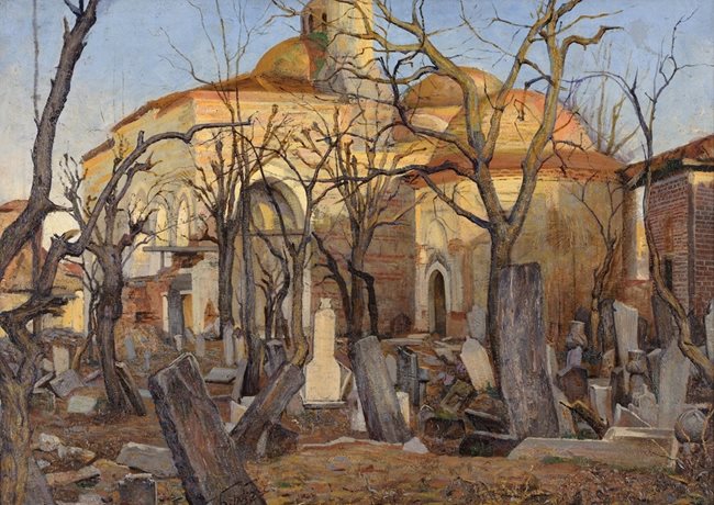 "Гробище край "Имарет джамия" в Пловдив, 1899 г.