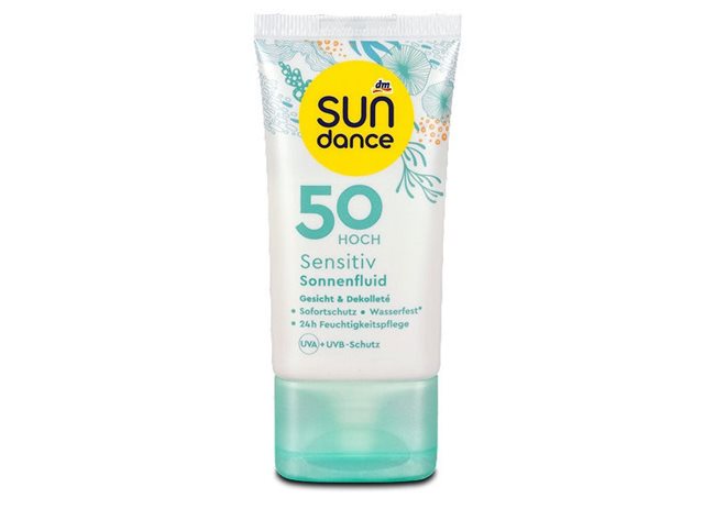 sundance Слънцезащитен флуид Sensitiv SPF 50+, 50 ml