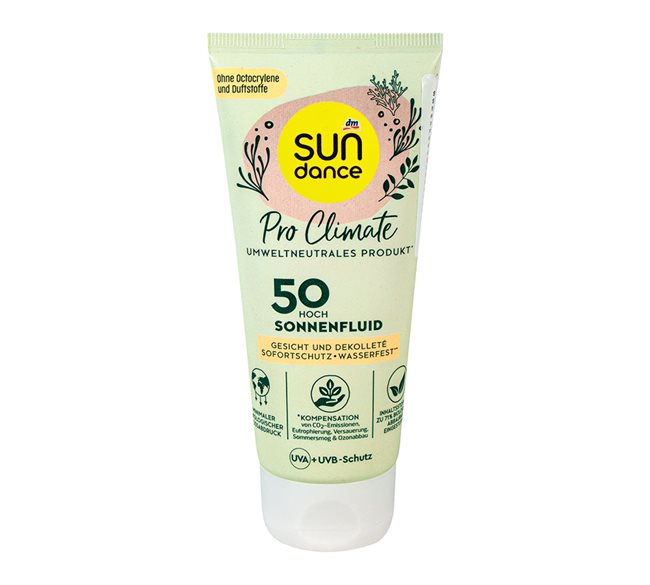 SUNDANCE Pro Climate Слънцезащитен флуид за лице и деколте SPF 50, 100 ml