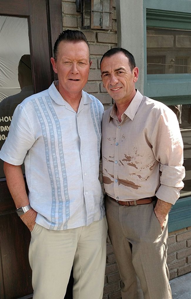 Маринов с Робърт Патрик, с когото са се снимали в епизоди от сериала Scorpion: Cuba Libre.