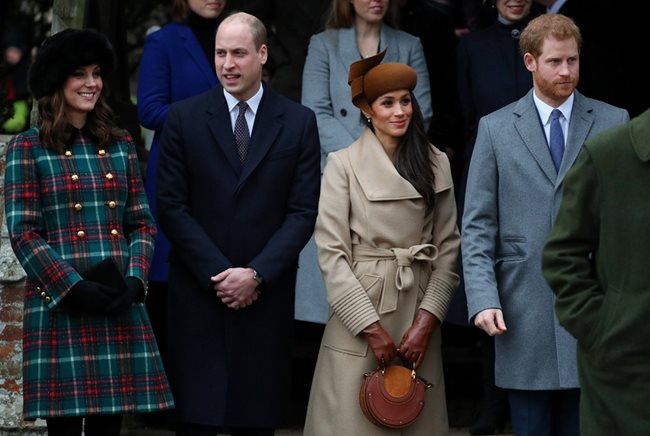 Херцогиня Катрин, принц Уилям, Меган Маркъл и принц Хари Снимка: Ройтерс