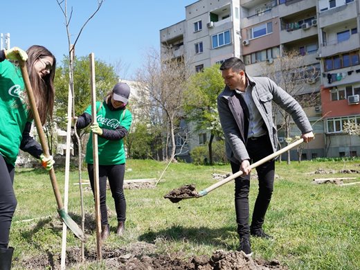 Доброволци от Кока-Кола ХБК България с акция по залесяване в Пловдив
