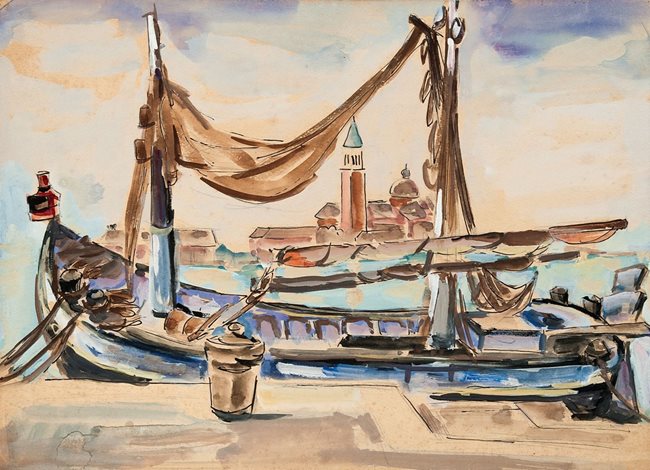 "Венеция" - една от картините на Елиезер Алшех, включена в изложбата "Пътят" в столичната галерия nOva art space