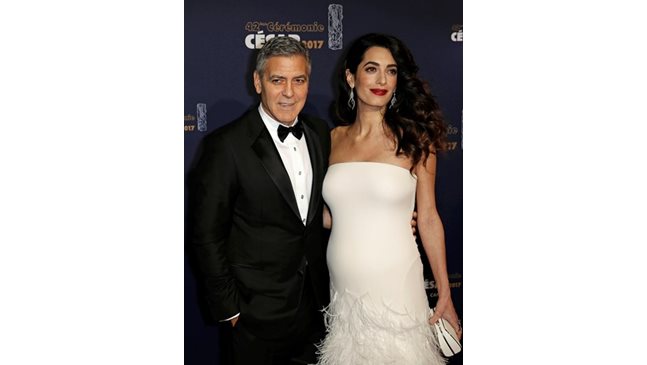 Джордж Клуни и Амал няма да мислят имена на близнаците си преди раждането им
