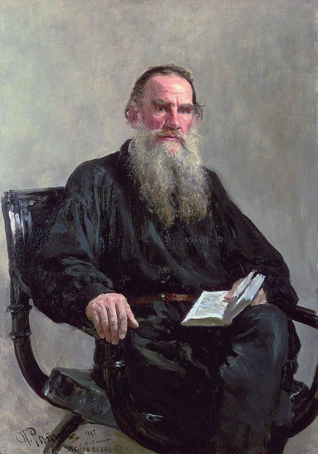 Лев Толстой, нарисуван от Иля Репин, 1887 г.