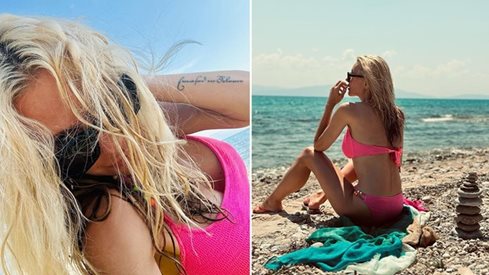 Вижте как Мария Игнатова прави йога на плажа