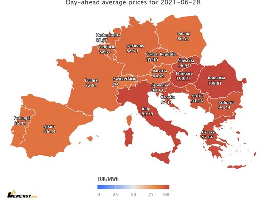 Балканите с най-скъпия ток в Европа, у нас е 94,44 евро за мегаватчас