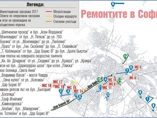 Тапи в цяла София през лятото - ремонтират още 10 булеварда