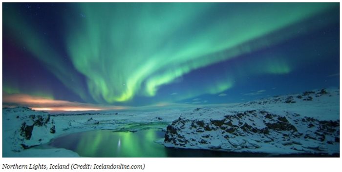 Северното сияние над Исландия Снимка: forbes.com
