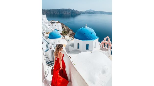 Моделката по време на почивката в Гърция след карантината