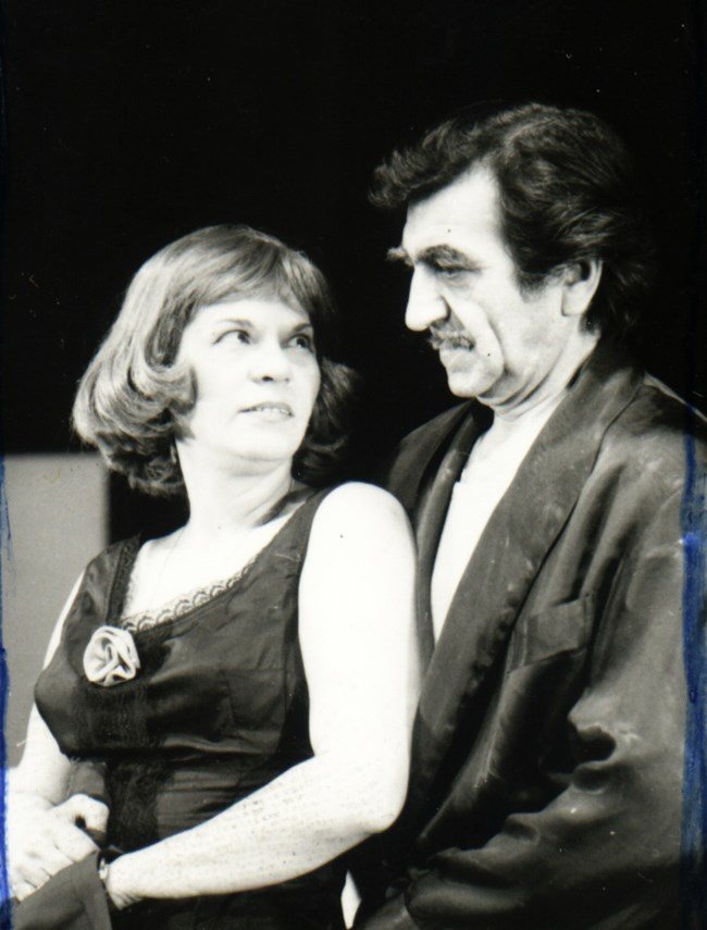 Мутафова и Парцалев са чести партньори и на сцената на Сатиричния театър.