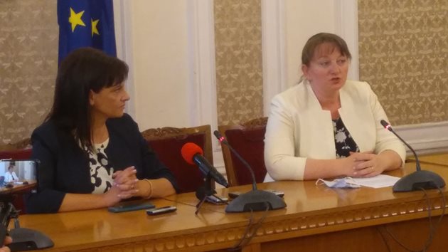 Председателката на здравната комисия към НС Даниела Дариткова (в ляво) и министър Деница Сачева