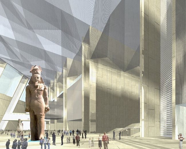 Големият египетски музей ще съчетава модерна архитектура и древна история.