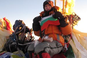 Петя Колчева на Еверест - 22 май 2009 г. СНИМКА: ЛИЧЕН АРХИВ