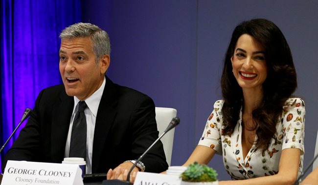 Джордж и Амал Клуни   Снимка : Ройтерс