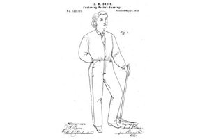 Патентът от 20 май 1873 г. за нитовете на джобовете на дънките
