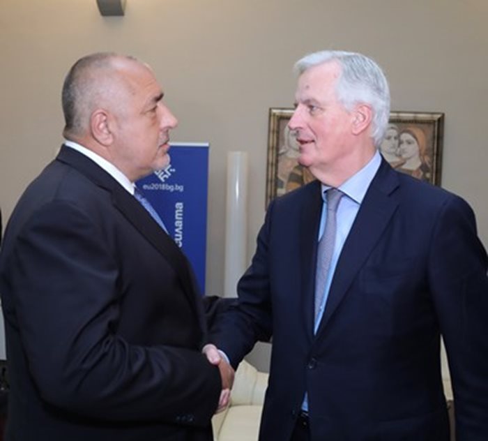 Мишел Барние се срещна с премиера Борисов днес СНИМКА: пресслужбата на кабинета