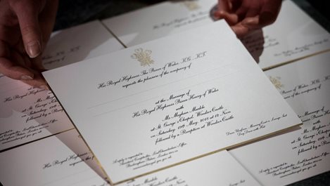 Поканите за сватбата на принц Хари и Меган Маркъл (Снимки)