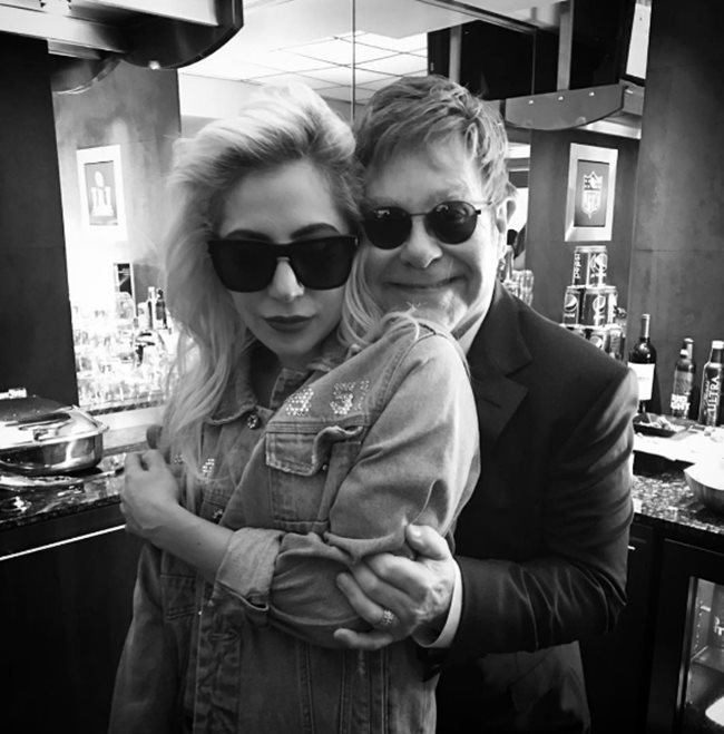 Лейди Гага и Елтън Джон   Снимки : Инстаграм