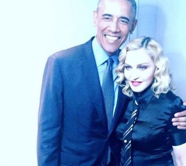 Обама и Мадона Снимка: Инстаграм