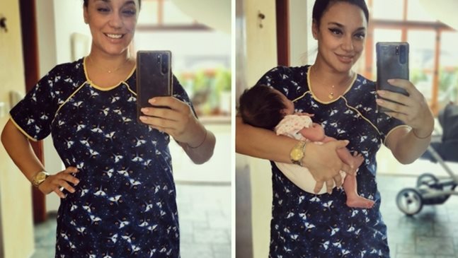 Мария Илиева показа снимки преди и 10 дни след раждането на малката София