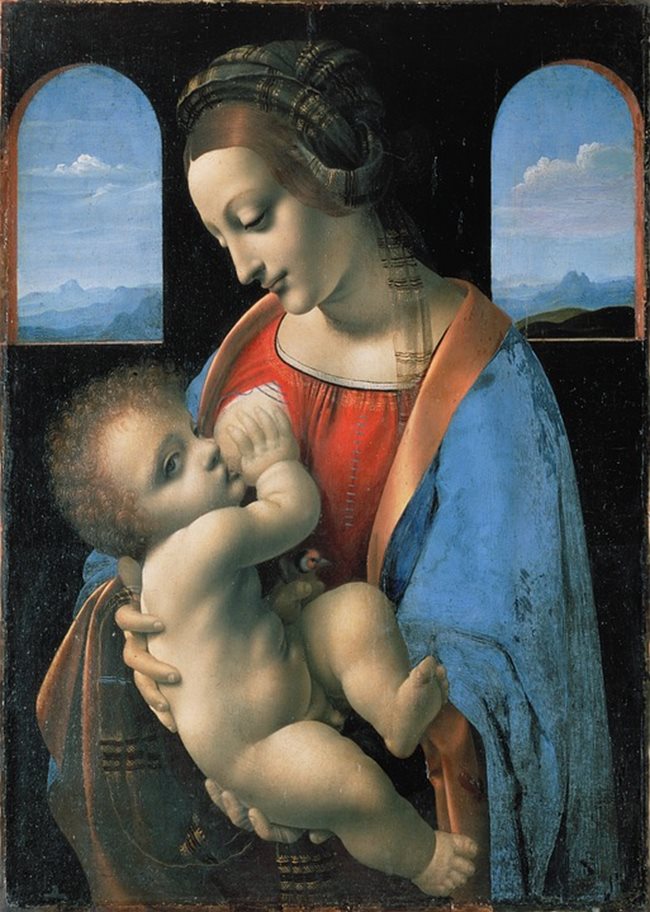 Дева Мария с малкия Исус - картина на Леонардо