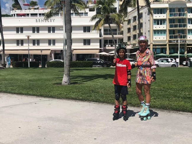 Нана и сина й на кънки във Флорида, снимки личен архив