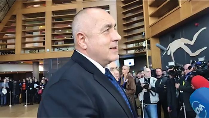 Премиерът Бойко Борисов пред журналисти в Брюксел